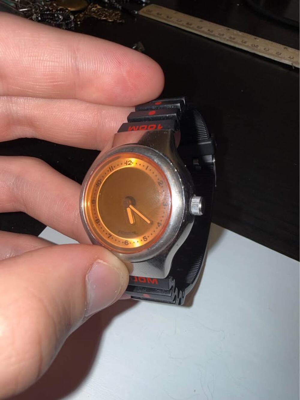 Vintage Y2k Fossil Big Tic Jr-7900 Animated Analog Di… - Gem